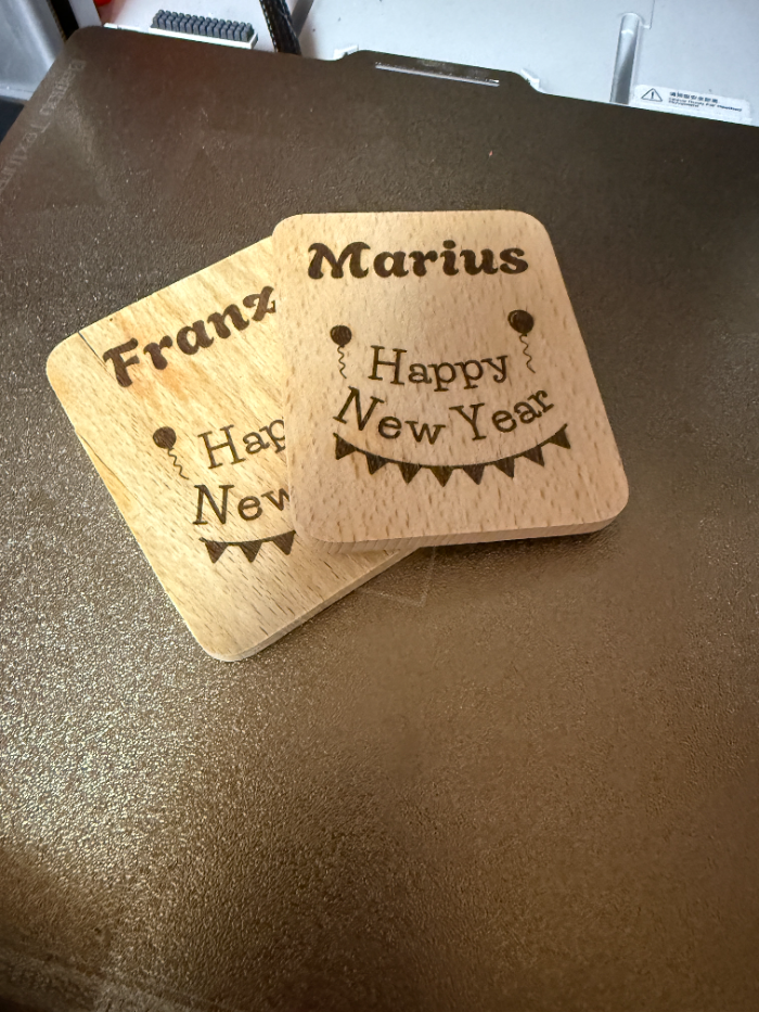 Untersetzer mit Gravur