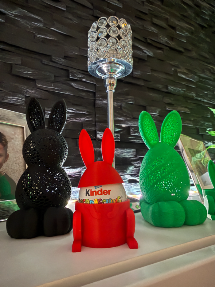 3D-gedruckte Osterhasen
