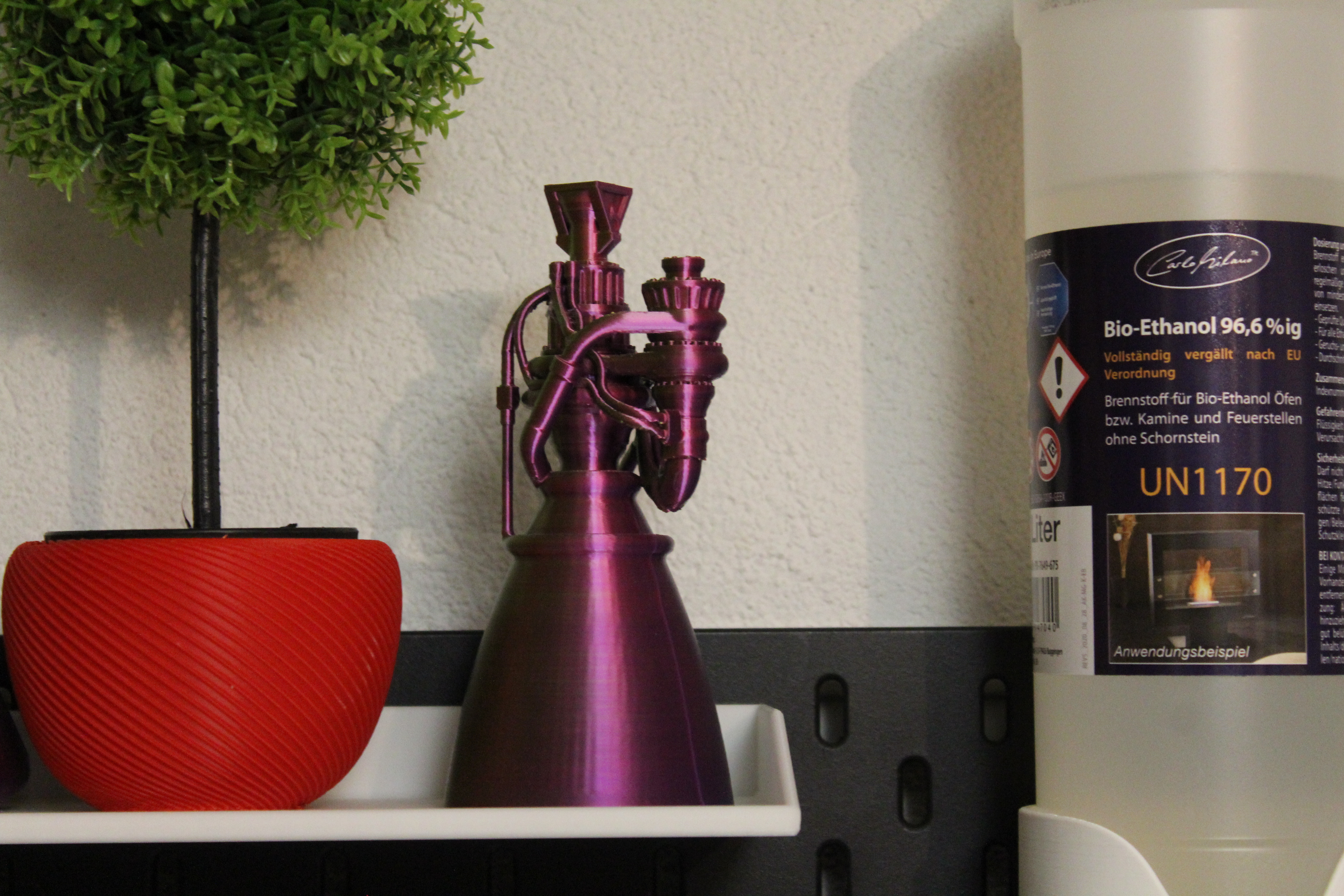 Druckerdisplay mit laufendem Auftrag